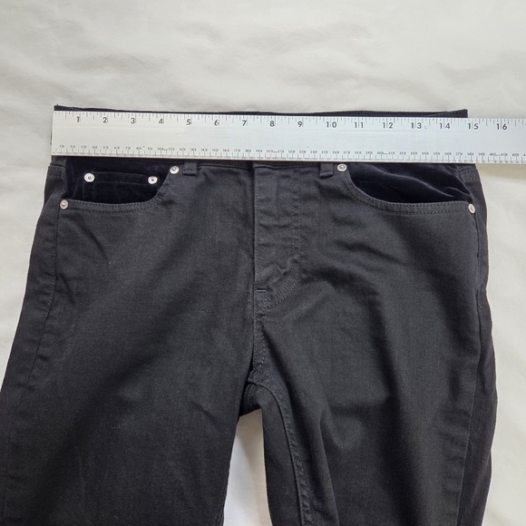 Acne Studios Acne Row Black Velvet Women's Jeans Size 28 Made in Italy - Picture 8 of 13